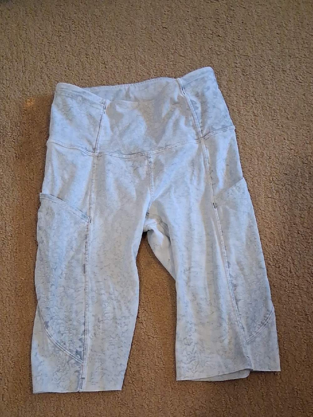 Lululemon Light Gray Bike Shorts